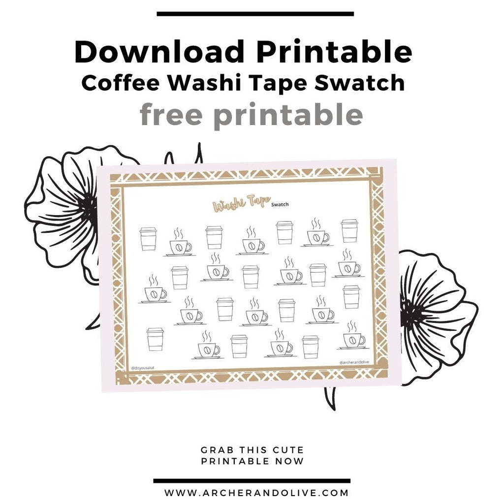 Washi Tape Swatch Ideas + FREE PRINTABLE