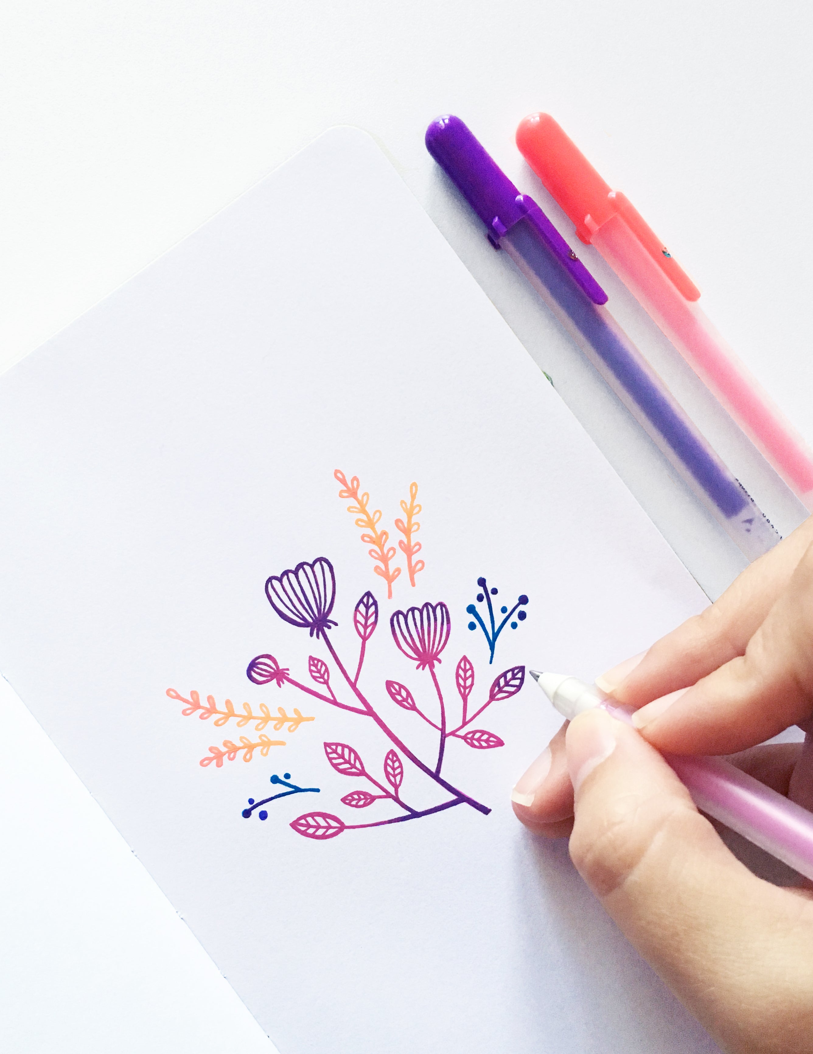 Blending With Gel Pens, How To Create Gel Pen Gradients