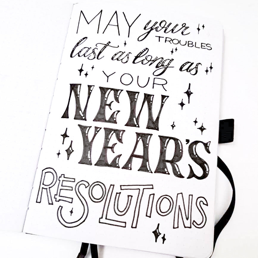 image of hand lettered new year's quote by artistnamedhelen