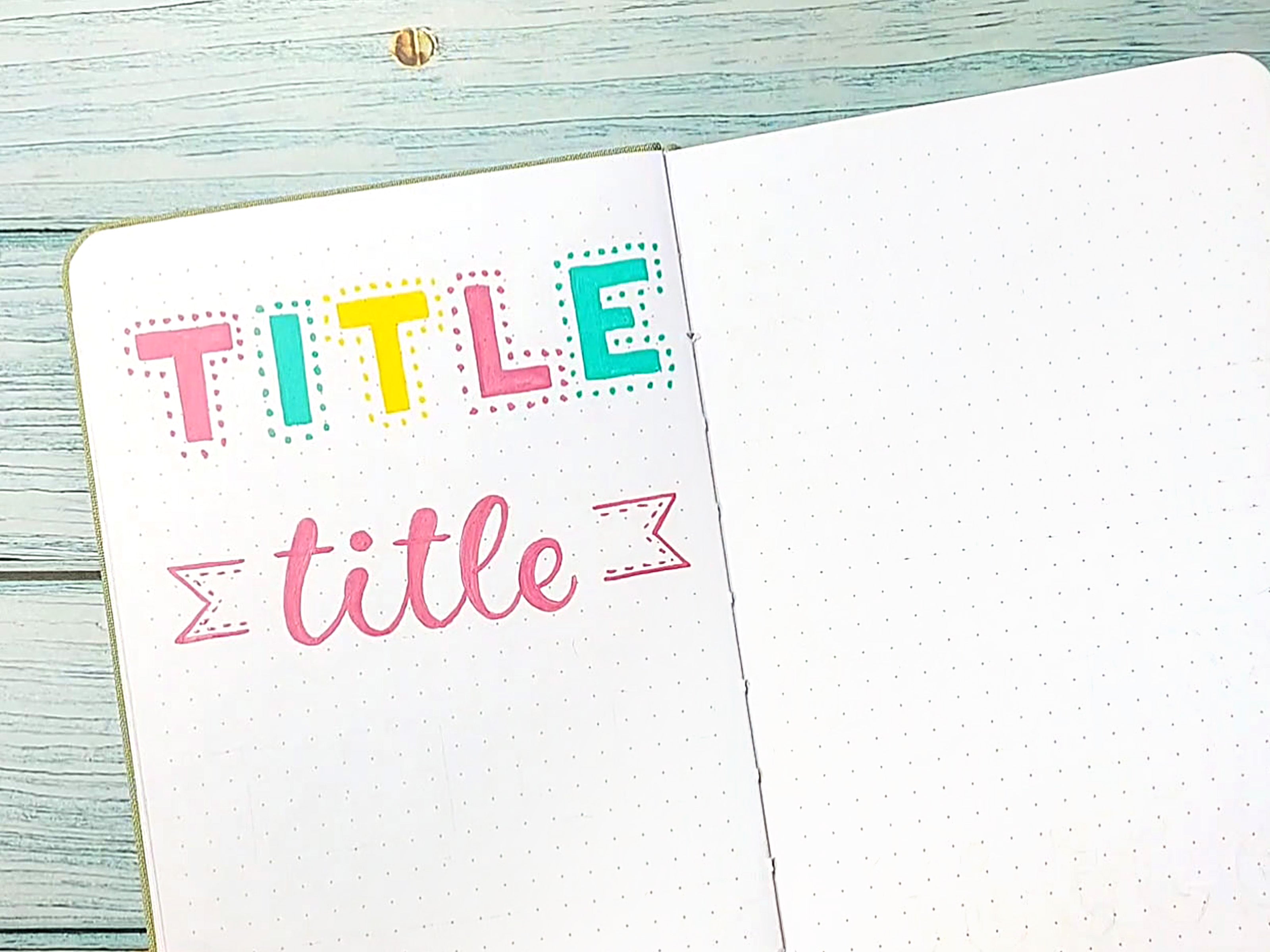 12 EASY Bullet Journal Header and Title Ideas 