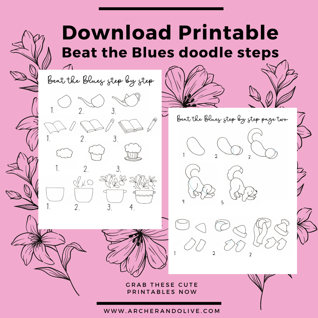free doodle step by step printable