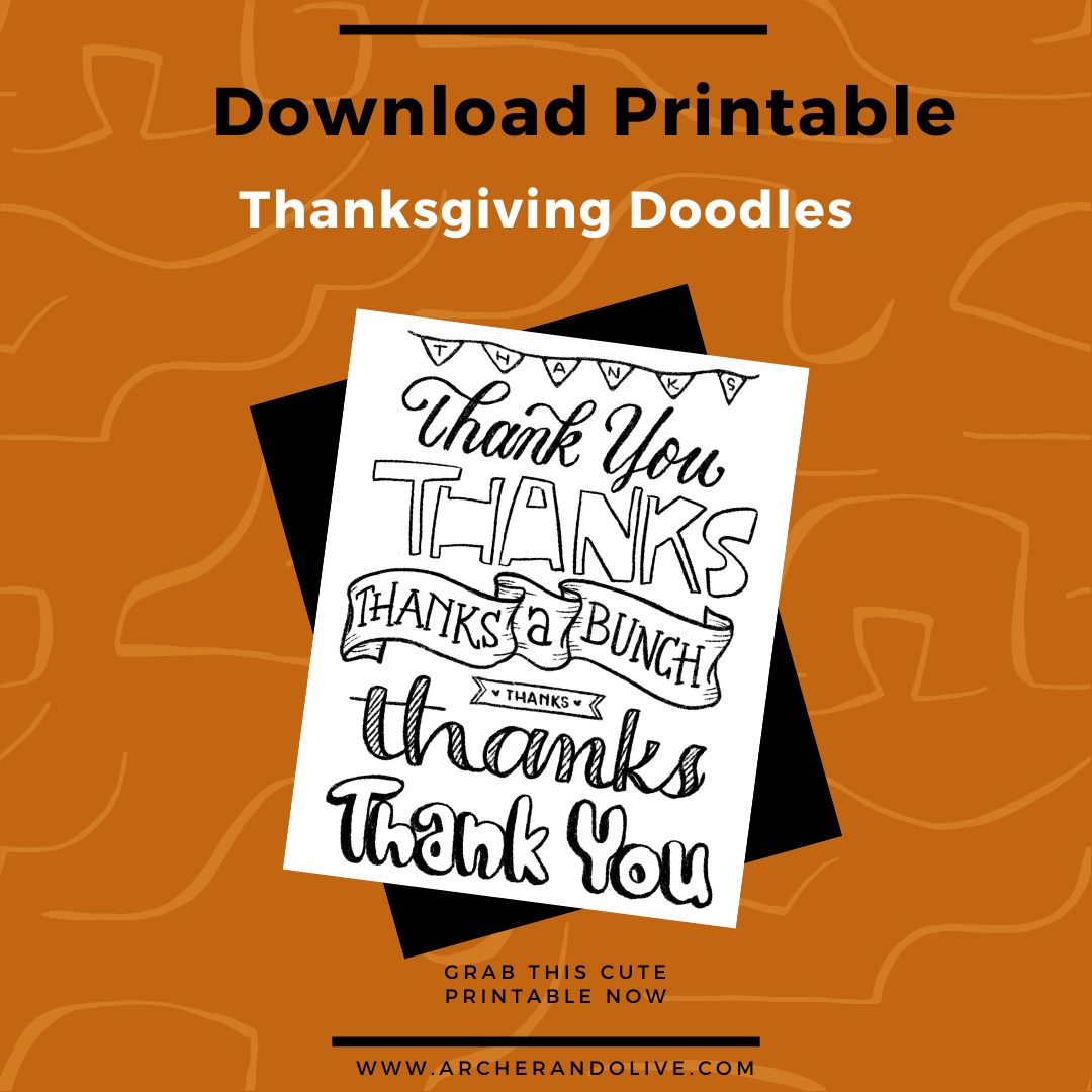 cover image for thank you printable with lettering examples