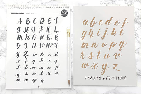 brush lettering alphabet samples