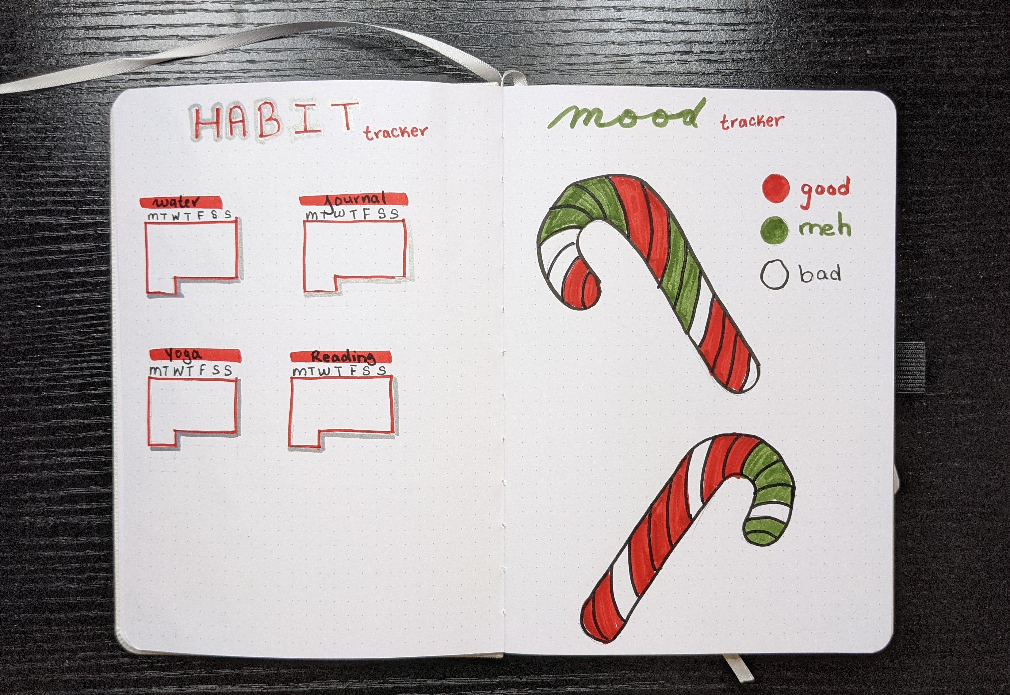 Candy cane habit tracker