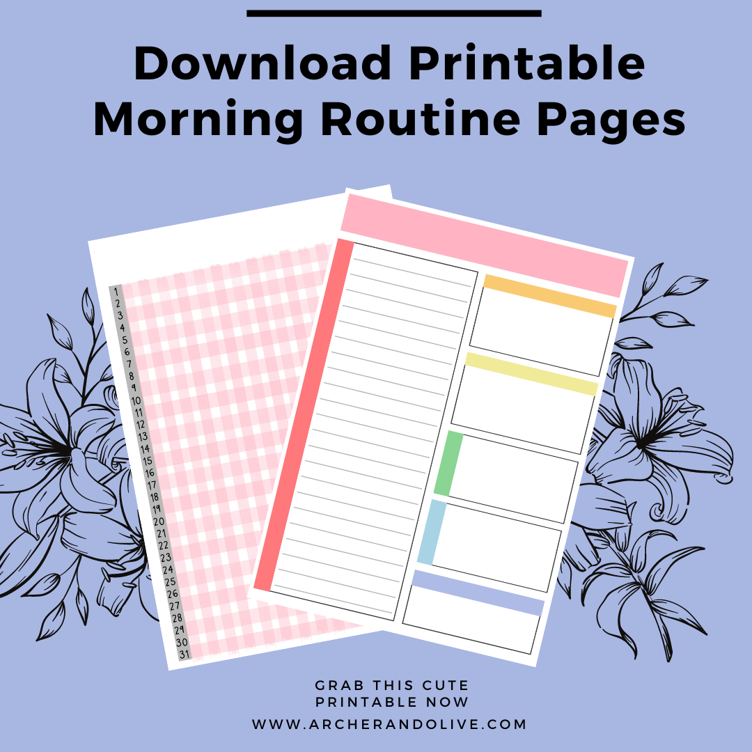 free morning routine printable