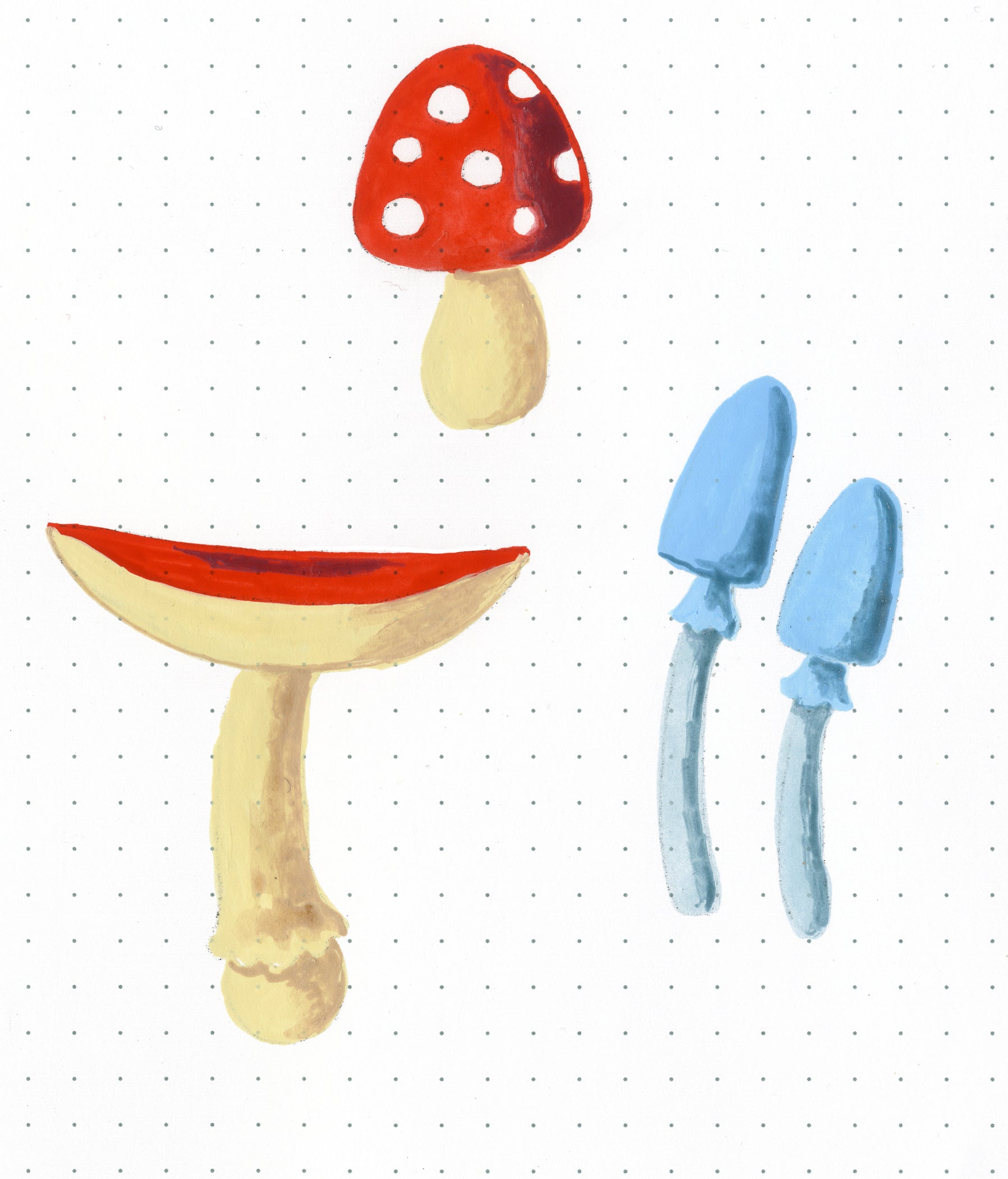 mushrooms shading