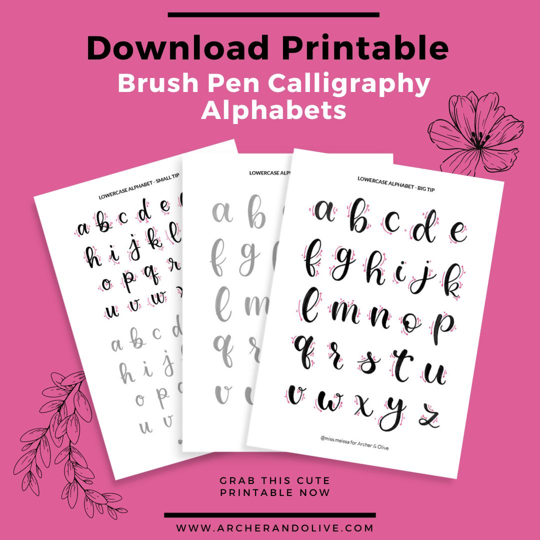 Modern Calligraphy: The Entire Lowercase Alphabet - The Happy Ever Crafter