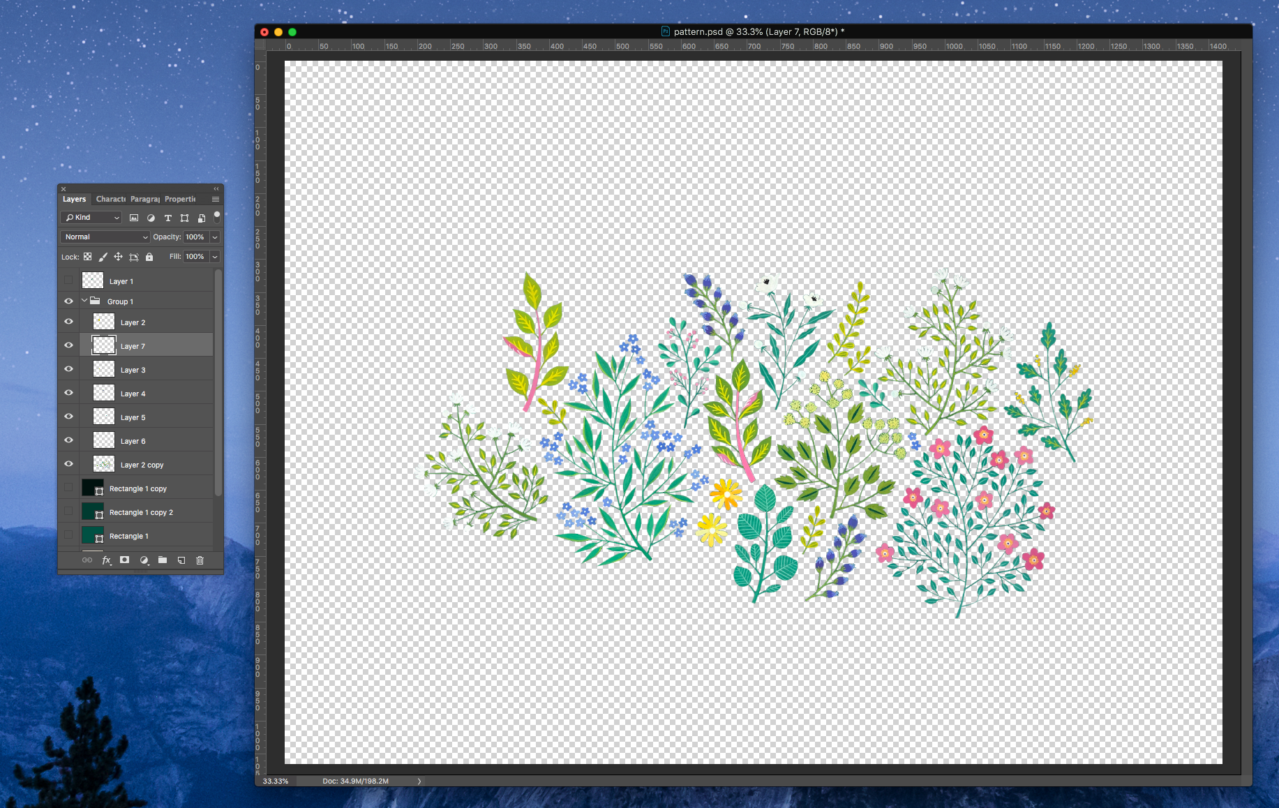 Turning original art into a pattern in photoshop