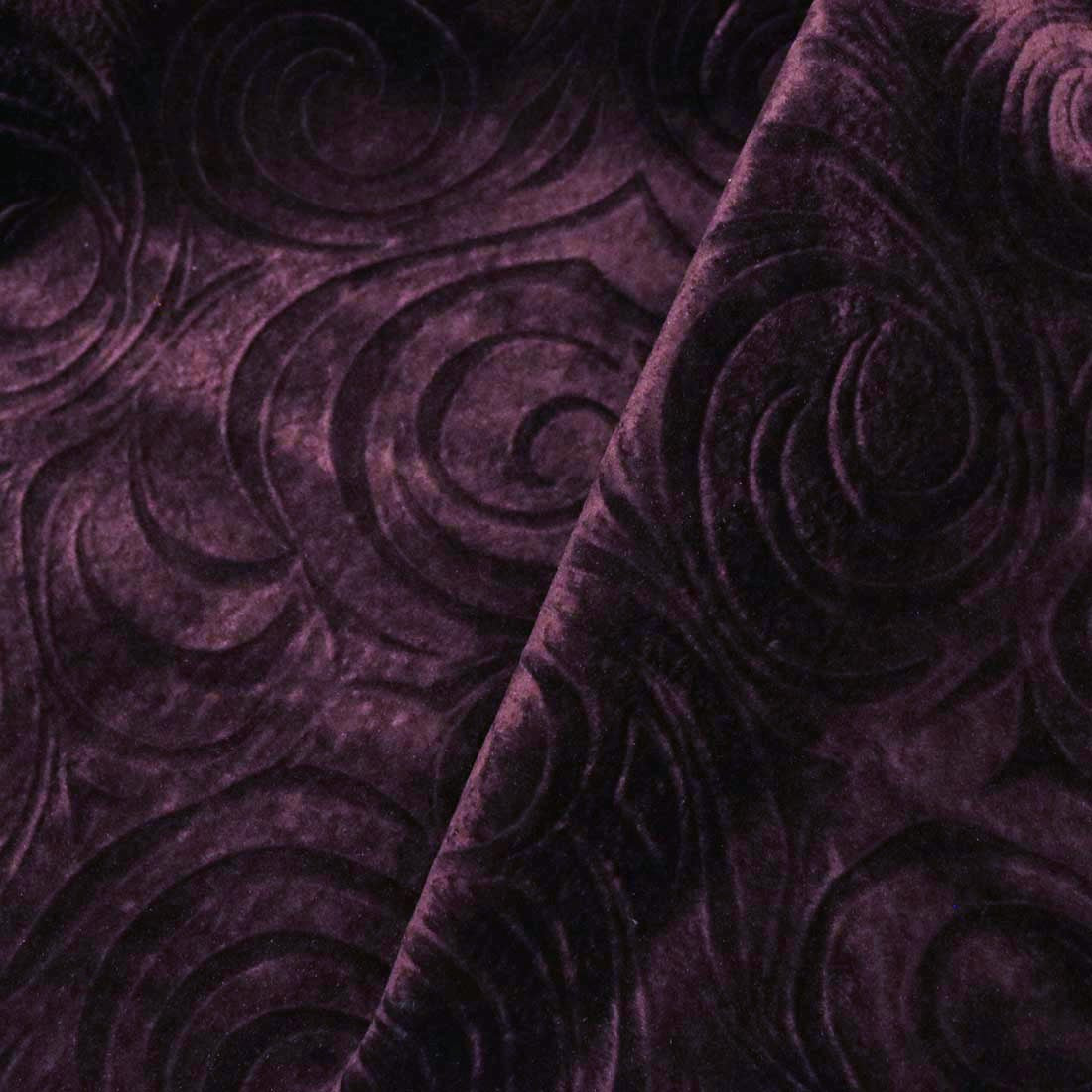Pattern on Purple Velvet with Backing 