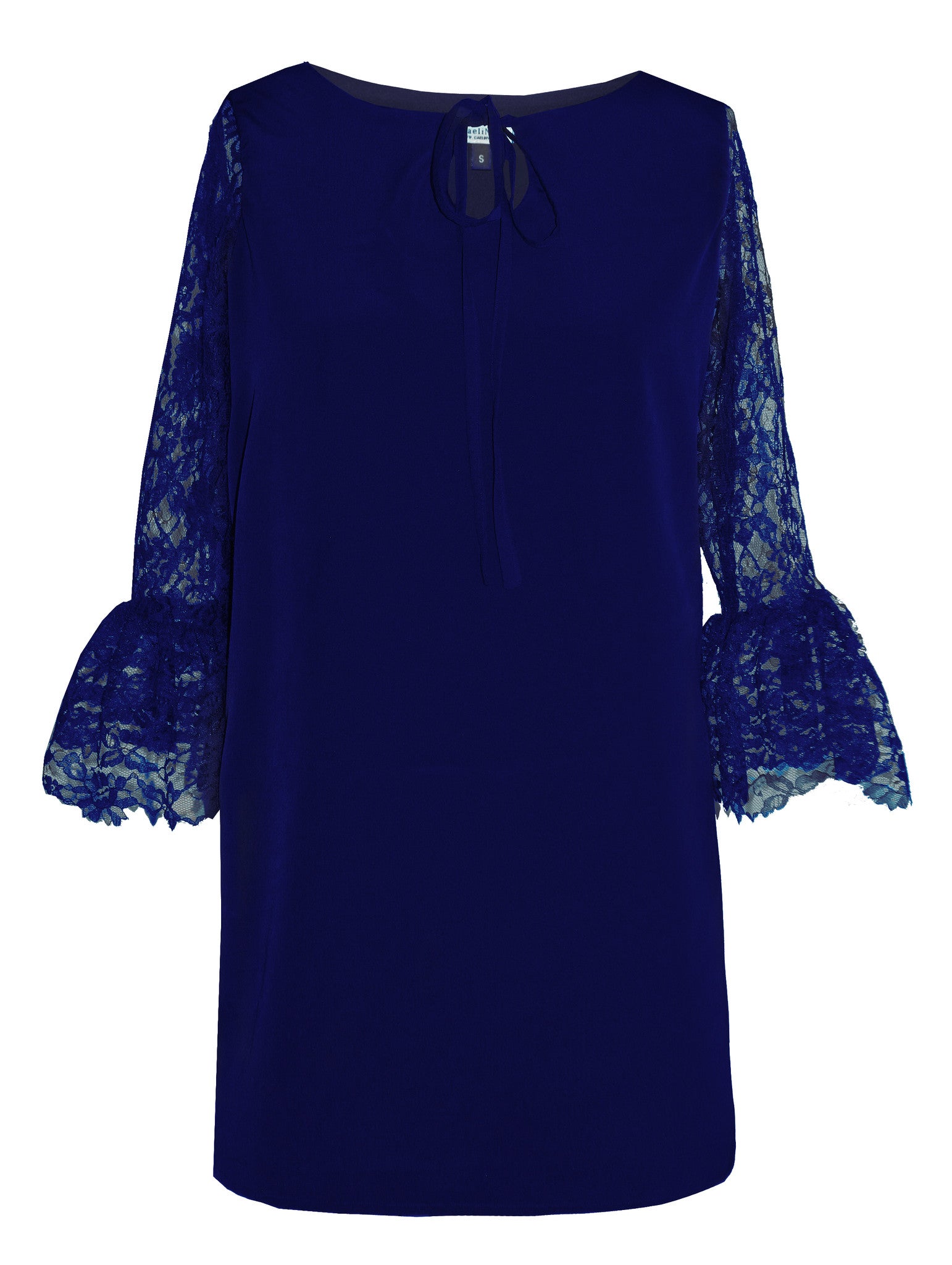 Caelinyc - Catriona Dress - bell sleeve, blue dress – Caeli Couture