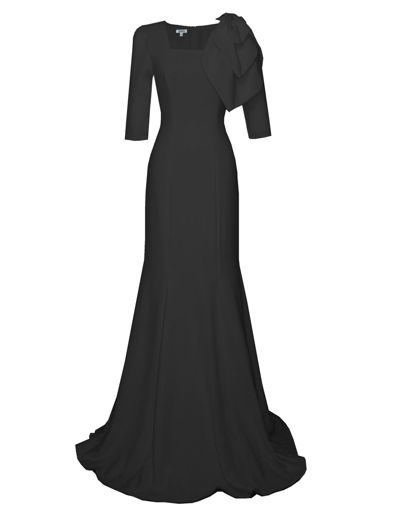 Kassia Gown with Sleeves - Various Colors – Caeli Couture