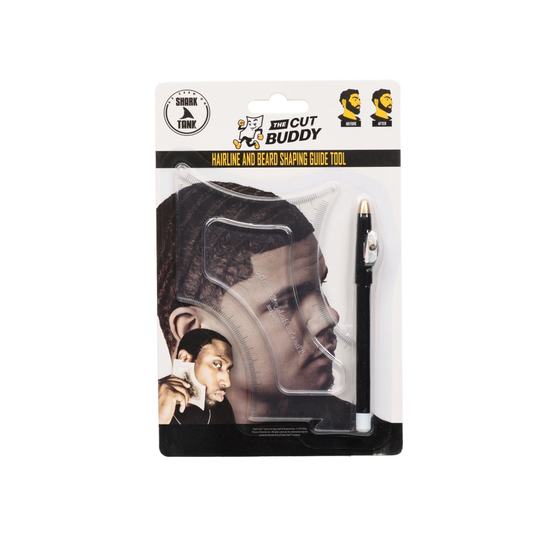 The Cut Buddy PLUS With Pen Hairline Beard & Mustache Lining Guide Too –