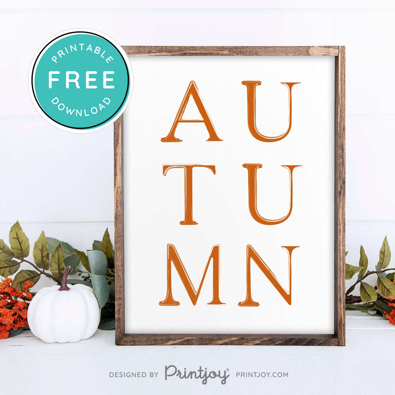 Free Printable Autumn Letters Modern Farmhouse Fall Wall Art Decor