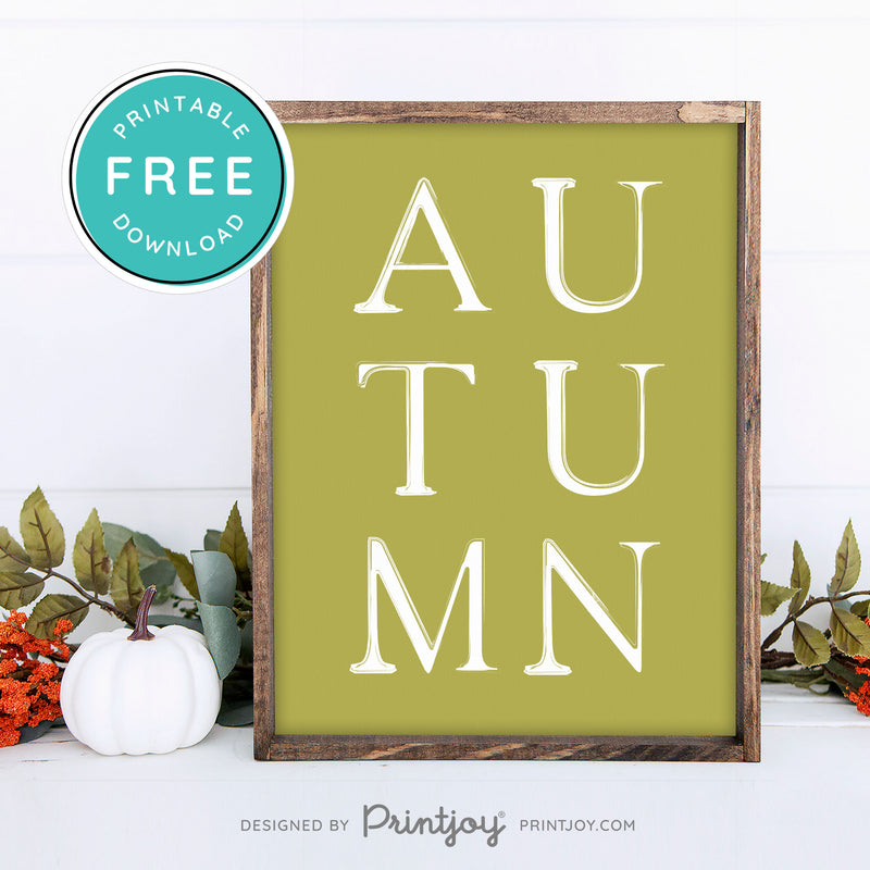 Free Printable Autumn Letters Modern Farmhouse Fall Wall Art Decor ...