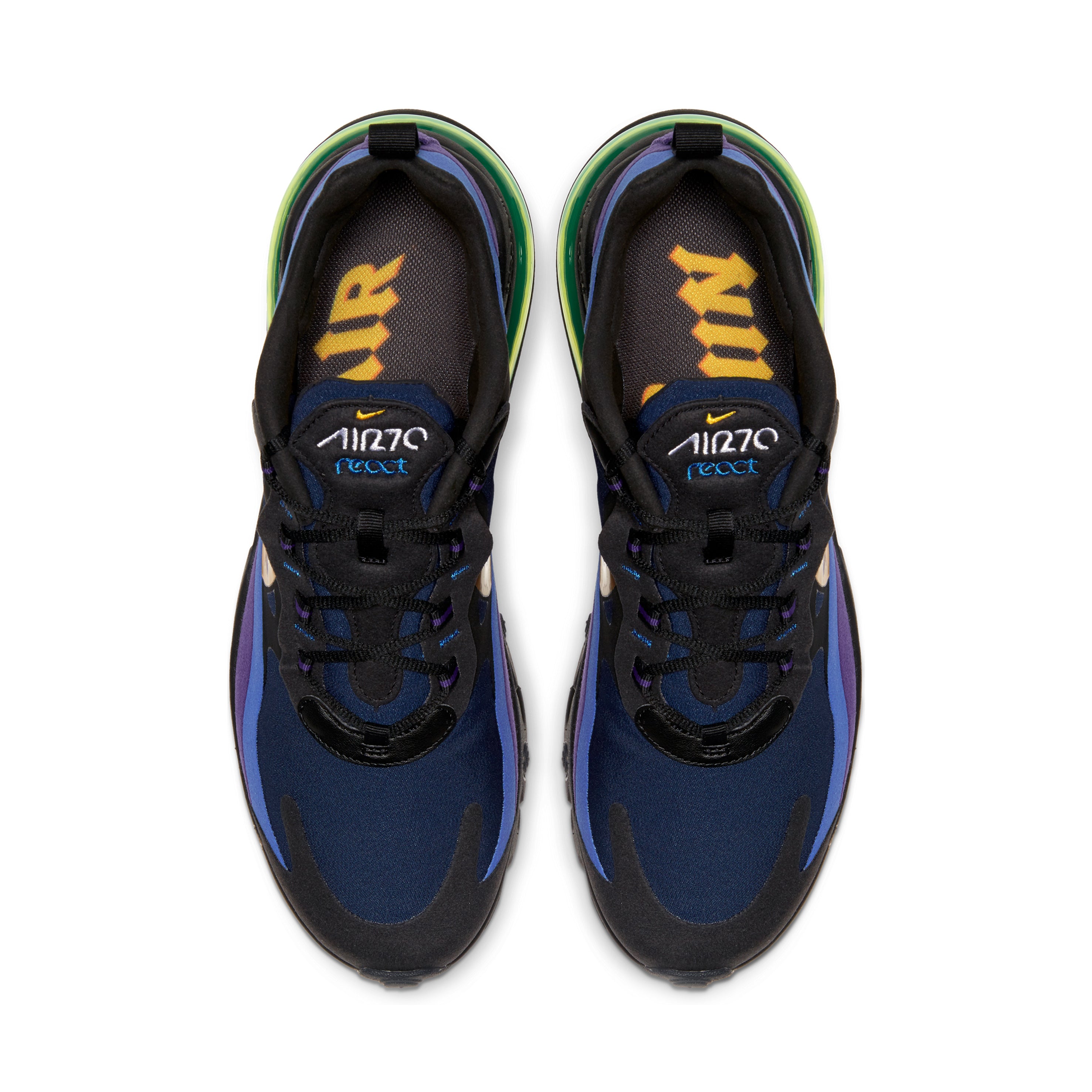 nike air max 270 react black university gold