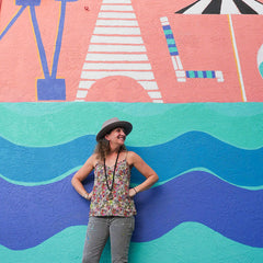 Maxine Orange Art Corcoran Reverie Live South Walton Mural Seagrove 30a Santa Rosa Beach Florida