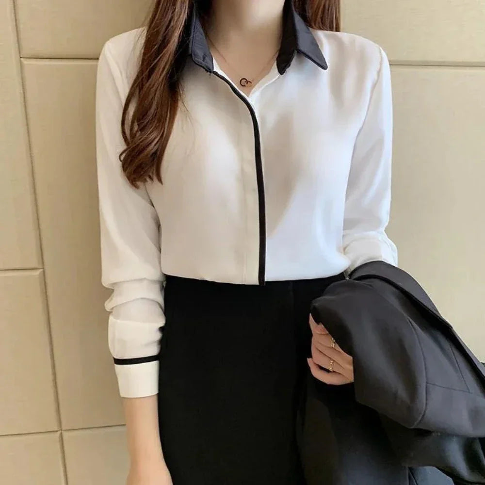 Womens Business Casual Long Sleeve Blouse