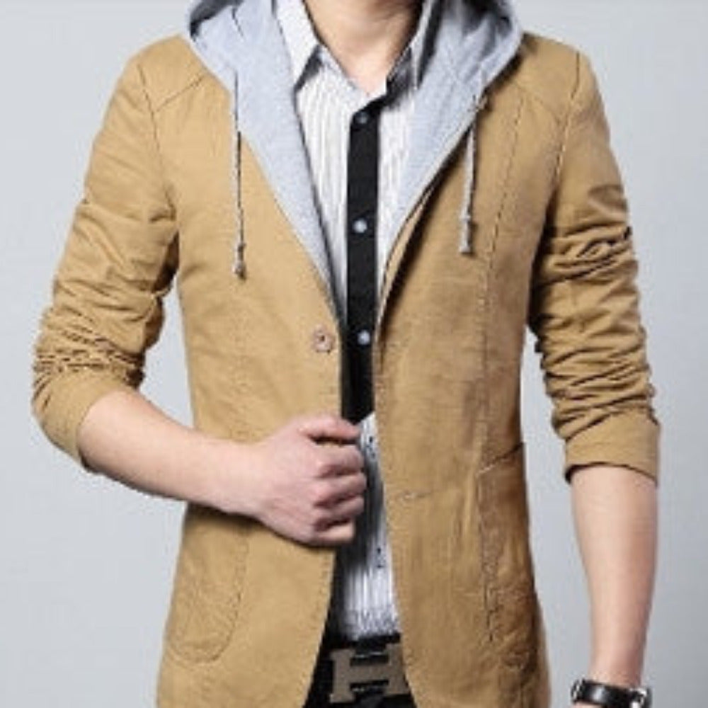Mens Blazer with Removable Hood– amtify