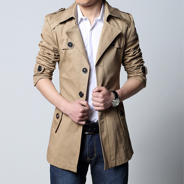Classic Trench Jacket with Removable Hood