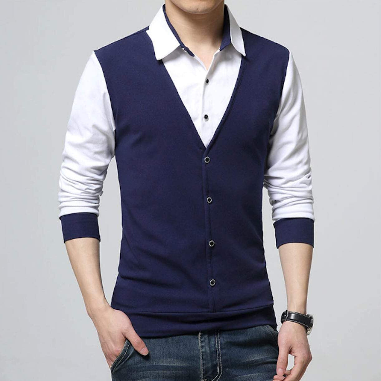 Mens Shirt with Attached Vest– amtify