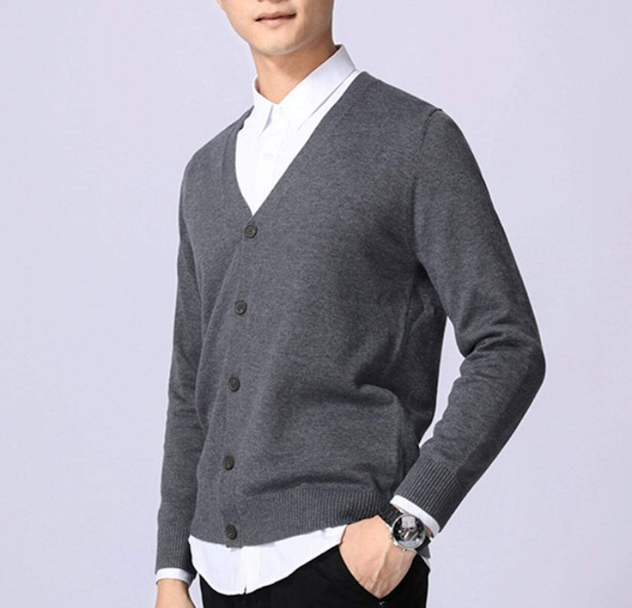 casual cardigan mens