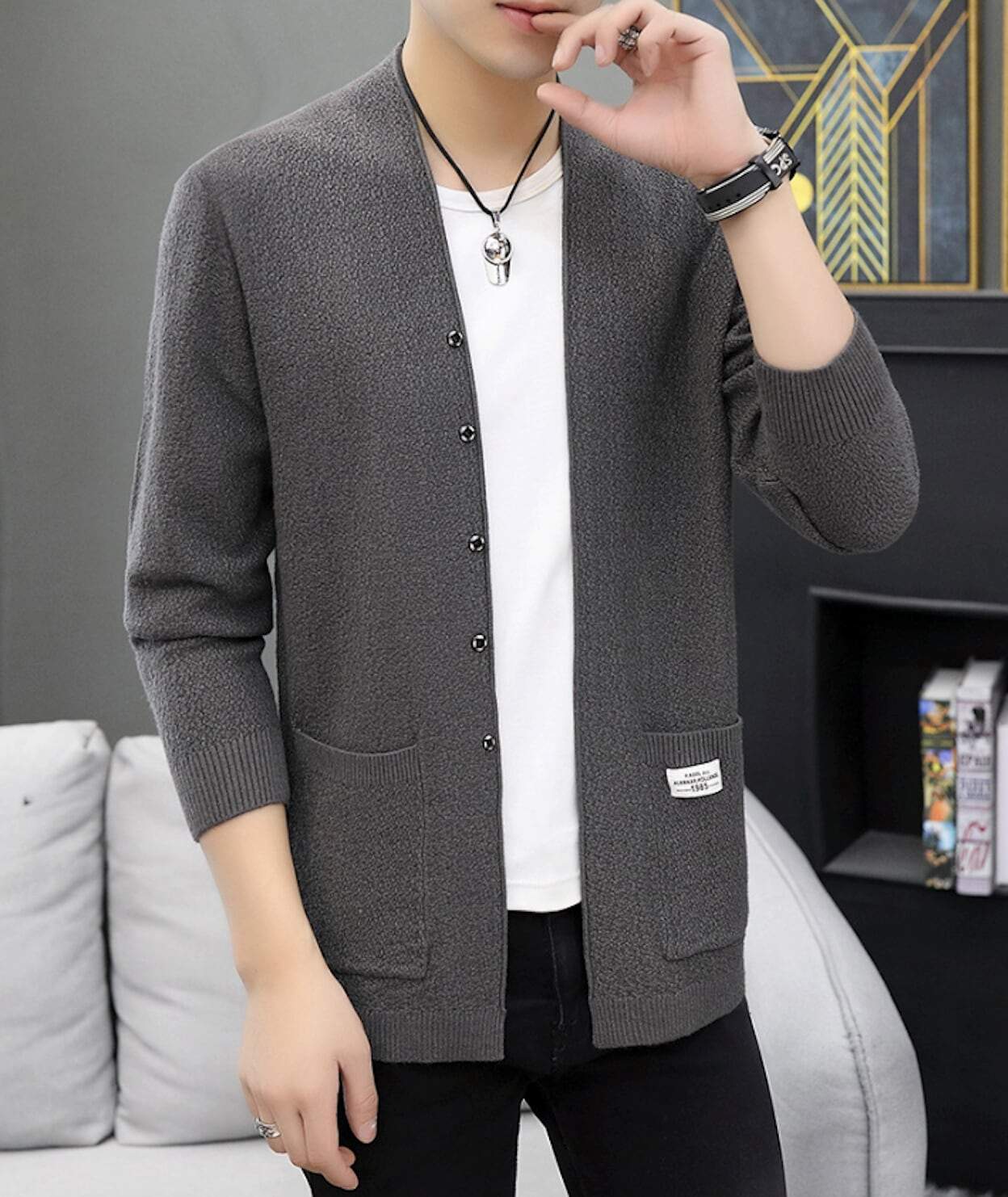 mens cardigan