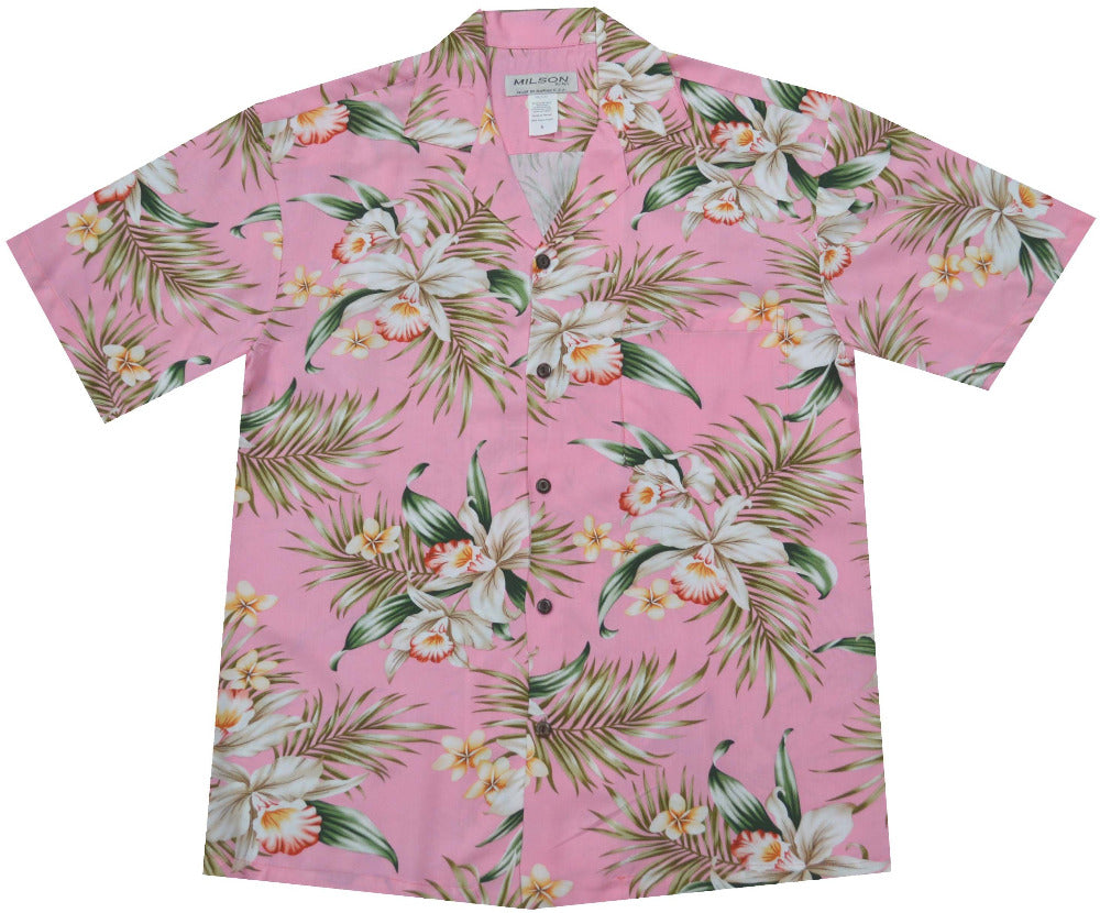 Blooming Orchid Rayon Hawaiian Shirt - Ky's Hawaiian Shirts