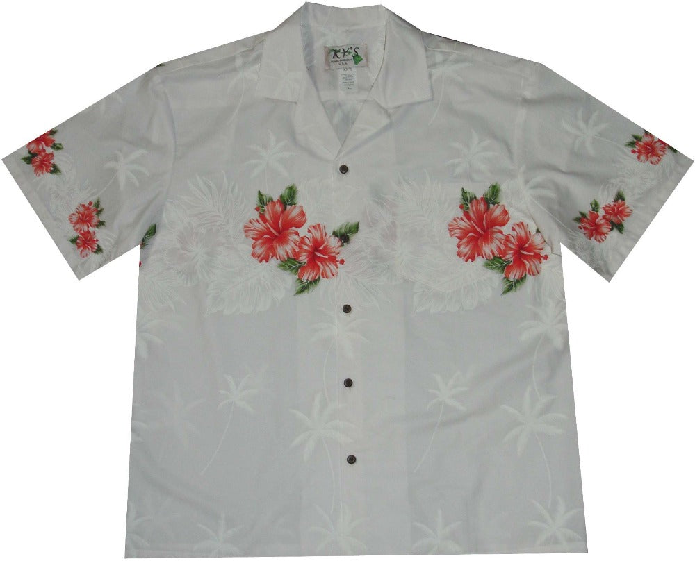 Kansas City Royals White Hibiscus Floral Tropical 3D Hawaiian Shirt For Men  And Women - Banantees