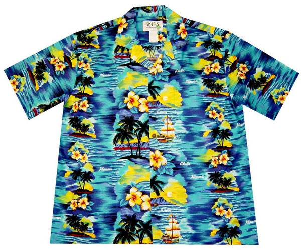 Hawaiian Shirt - Island Orchid - White (Size: S) - Tropaholic