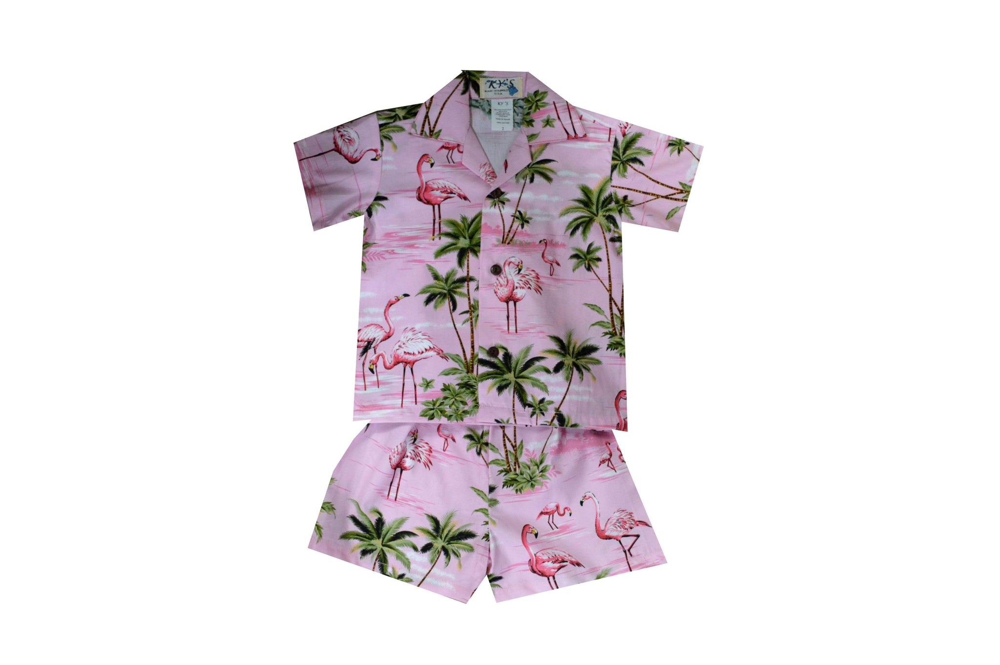 Flamingo Fever Boy's Cabana Set - Ky's Hawaiian Shirts