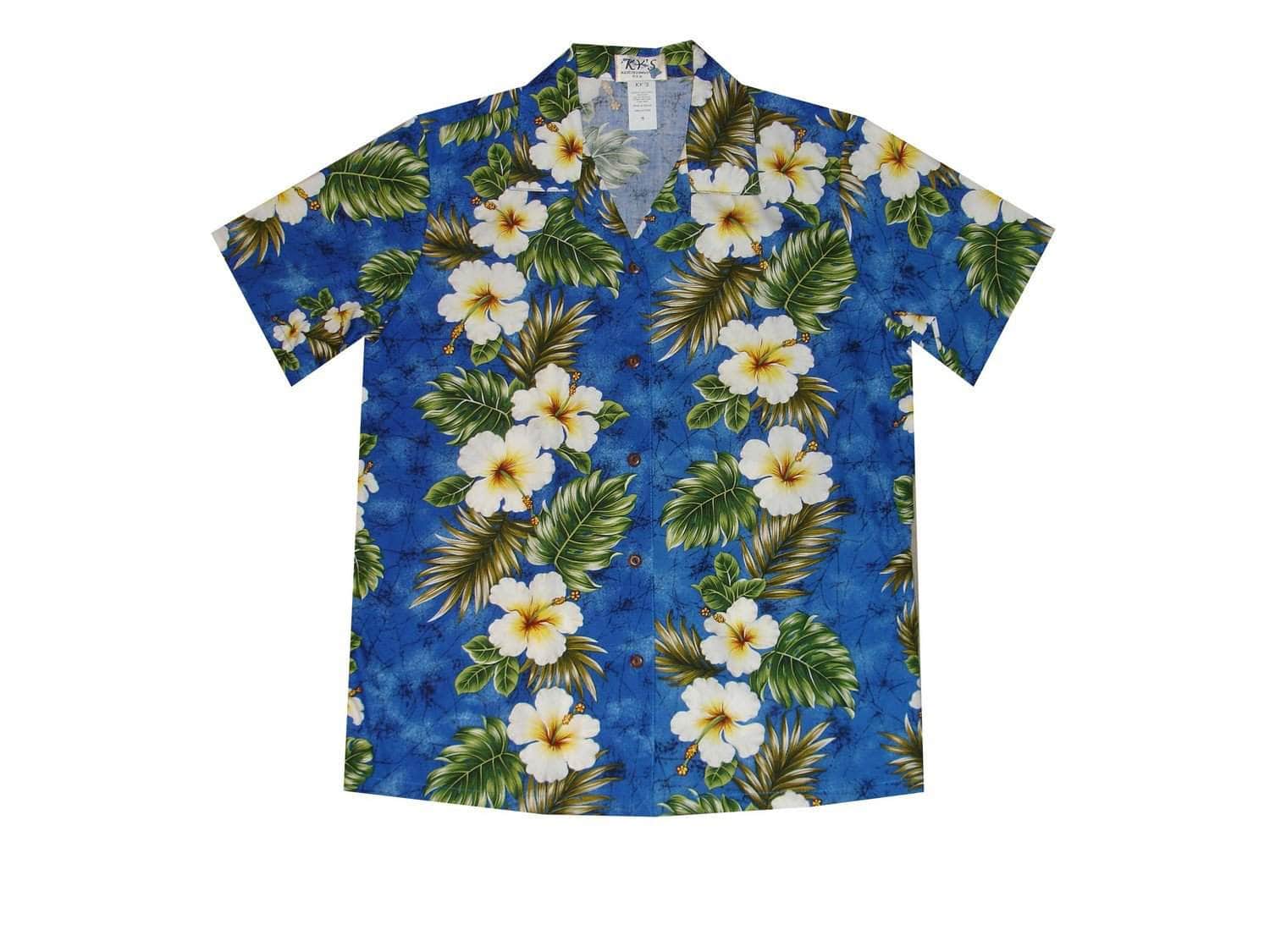 Tuislay Oversized Hawaiian Hibiscus Flower Shirts for Women