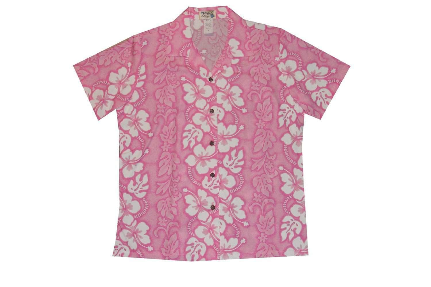 Fuchsia Pink Floral Minnie Ears Hawaiian Shirt - Lelemoon