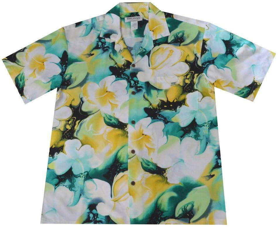 Colorado Rockies Brown Yellow Hibiscus White Background 3D Hawaiian Shirt -  Limotees