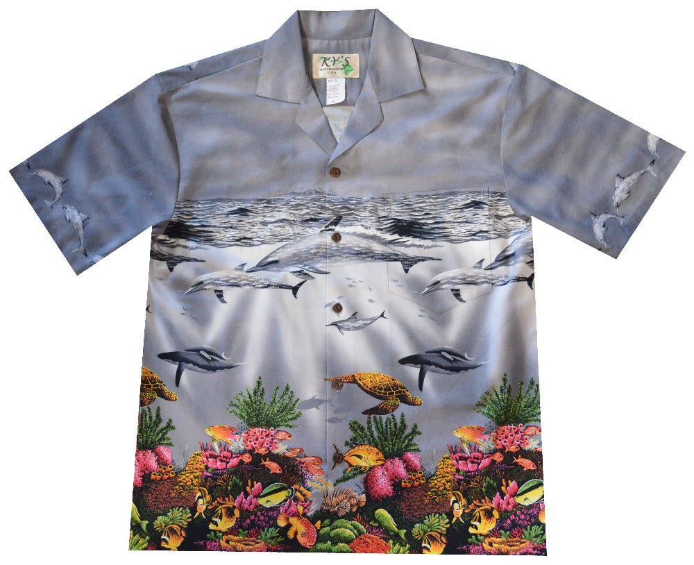Tropical Sea Life Hawaiian Shirt - Ky's Hawaiian Shirts