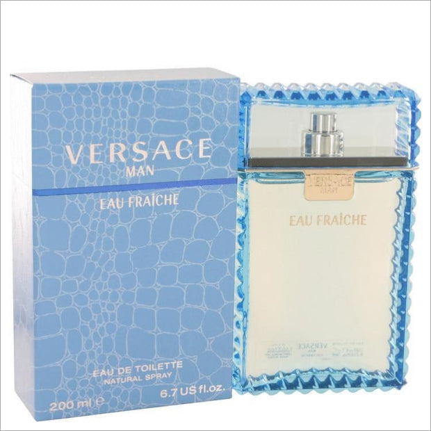 Versace Man by Versace Eau Fraiche Eau De Toilette Spray (Blue) 6.7 oz for Men - COLOGNE