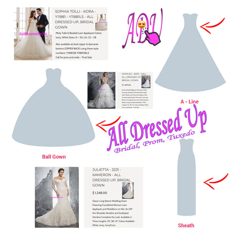 A Guide to Popular Wedding Gown Silhouettes | Part 1 of 2 | A-Line, Ball Gown & Sheath