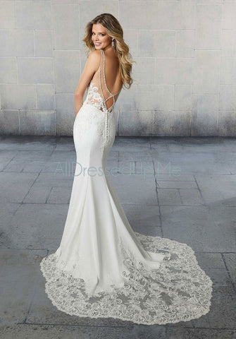 Stretch Crepe Wedding Dress, Mori Lee Bridal 6973