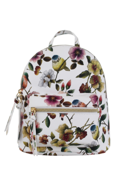 Summer Blooms Backpack in White & Fuschia – T-Shirt & Jeans