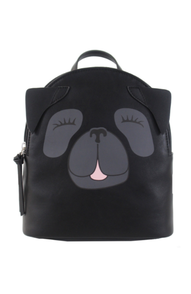 black pug backpack