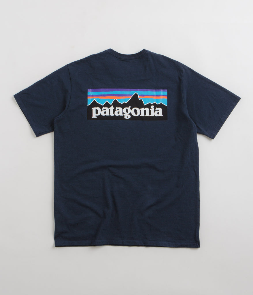 Organic Back T-Shirt / Wolf Patagonia | Good Navy For New - Flatspot