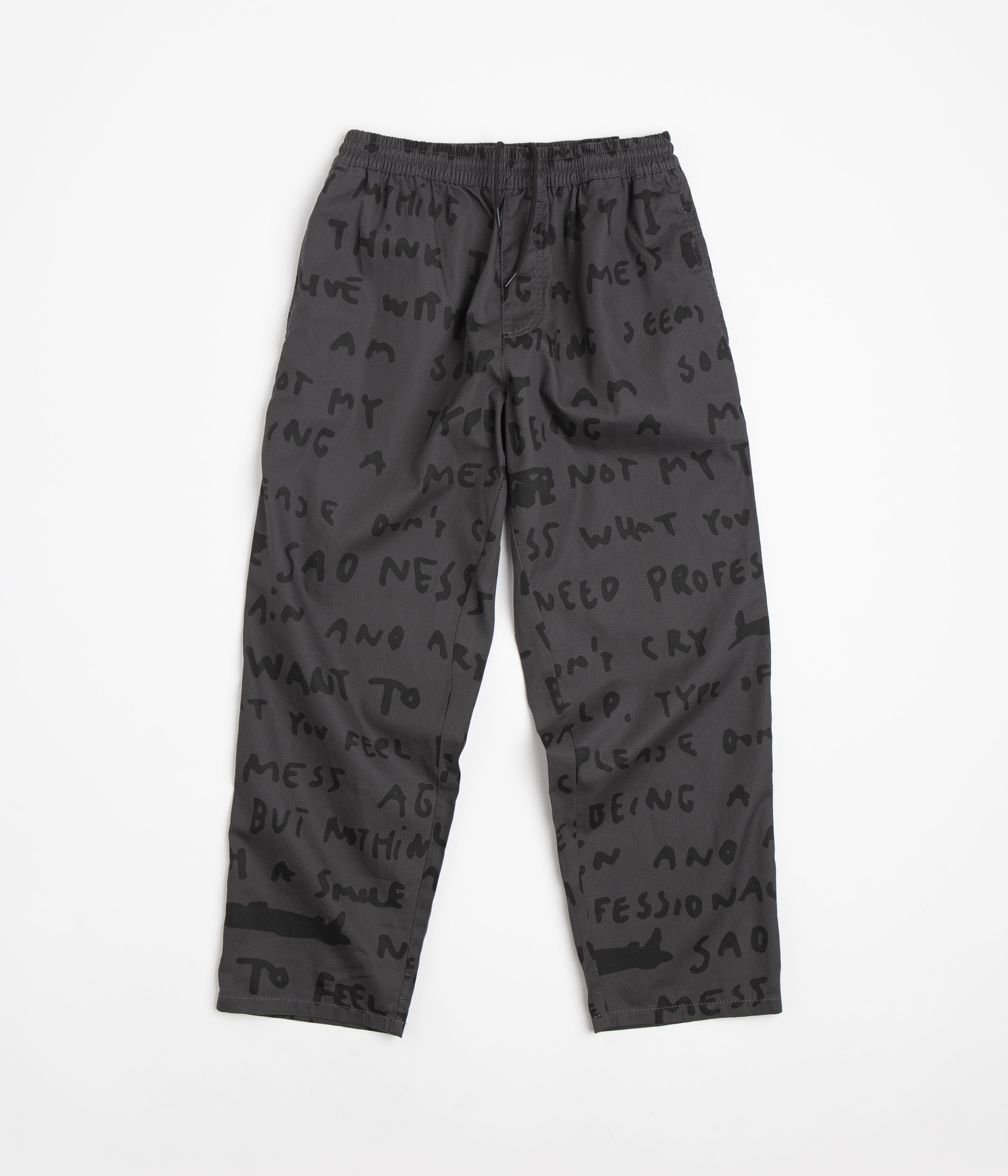 Polar Sad Notes Surf Pants Graphite Flatspot