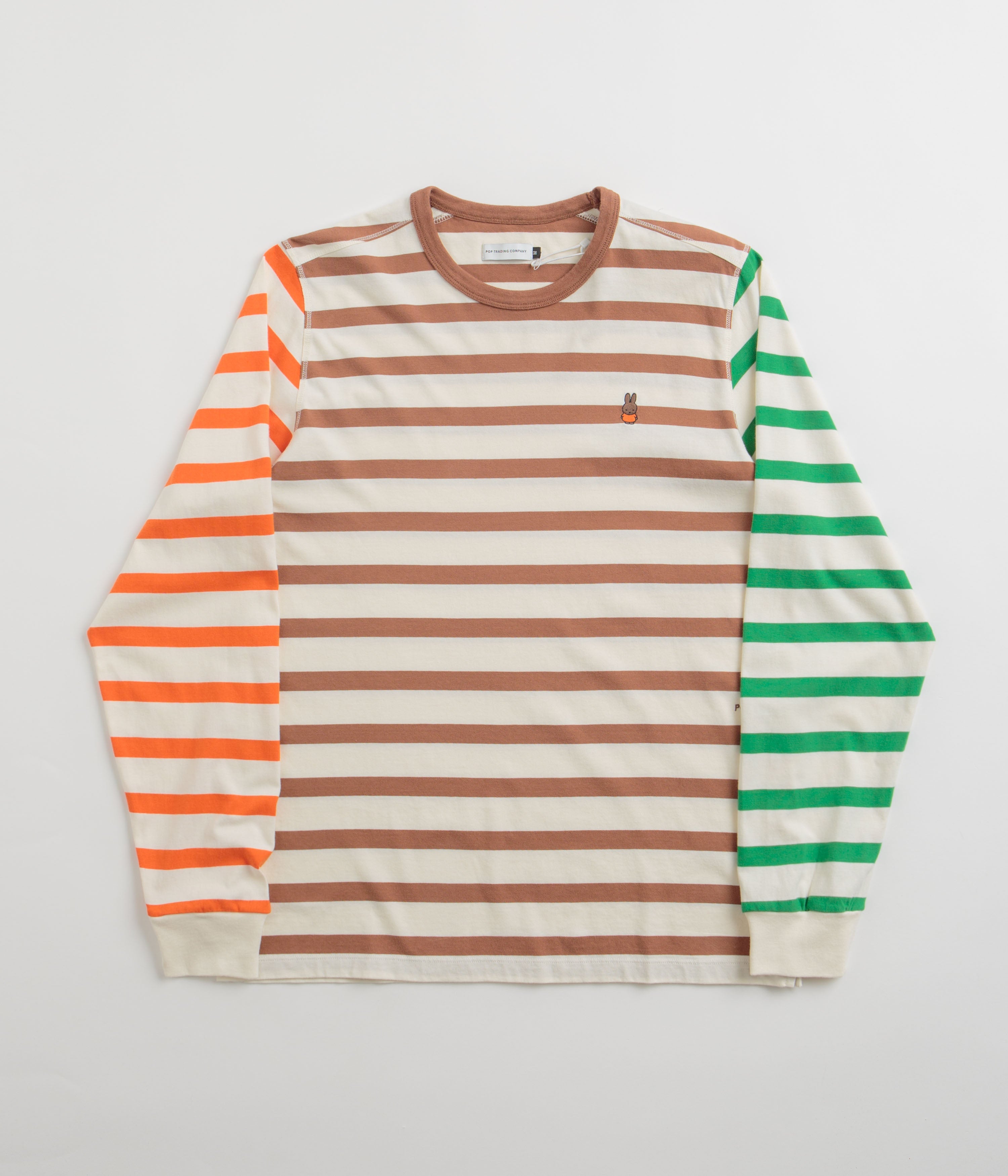 Pop Trading Company x Miffy Embroidered Striped Long Sleeve T