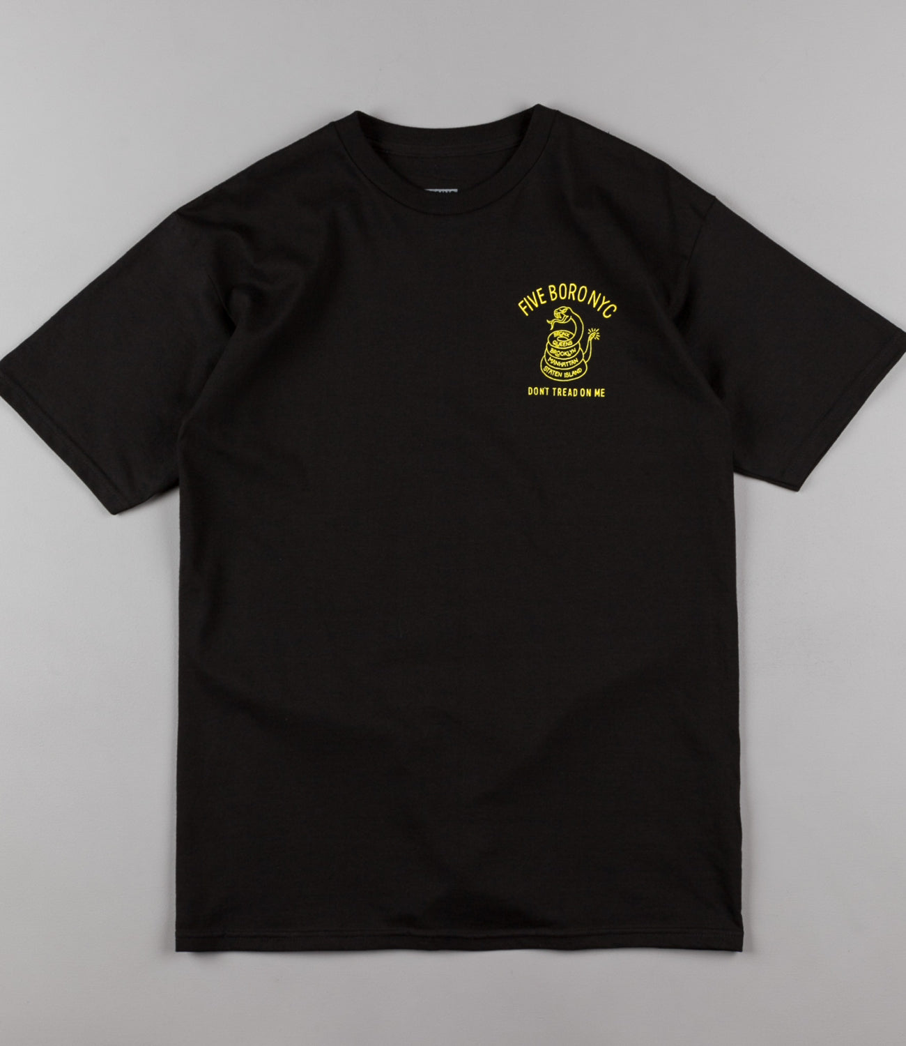 5Boro Don't Tread T-Shirt - Black / Yellow | Flatspot