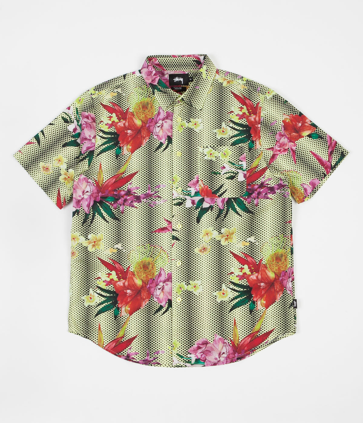 Stussy Psychedelic Dot Floral Shirt - Yellow | Flatspot