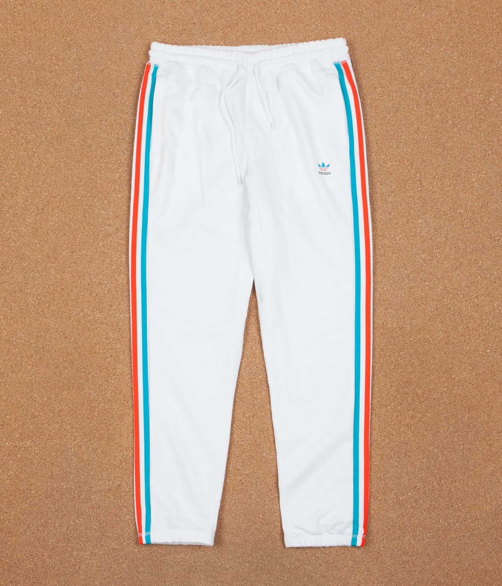 blue and white adidas sweatpants