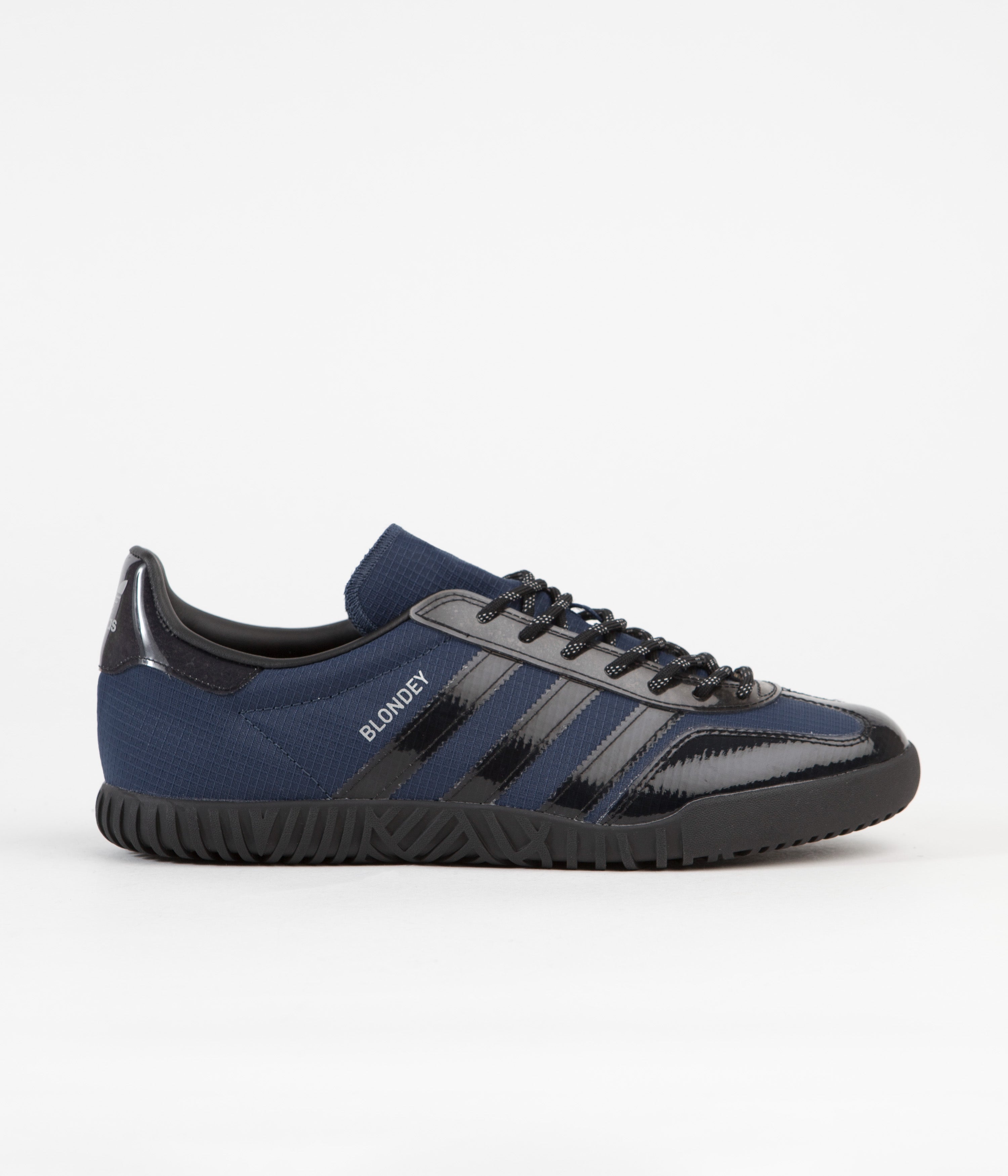 Adidas Blondey Gazelle Shoes - Mineral Blue / Core Black / Metallic Si