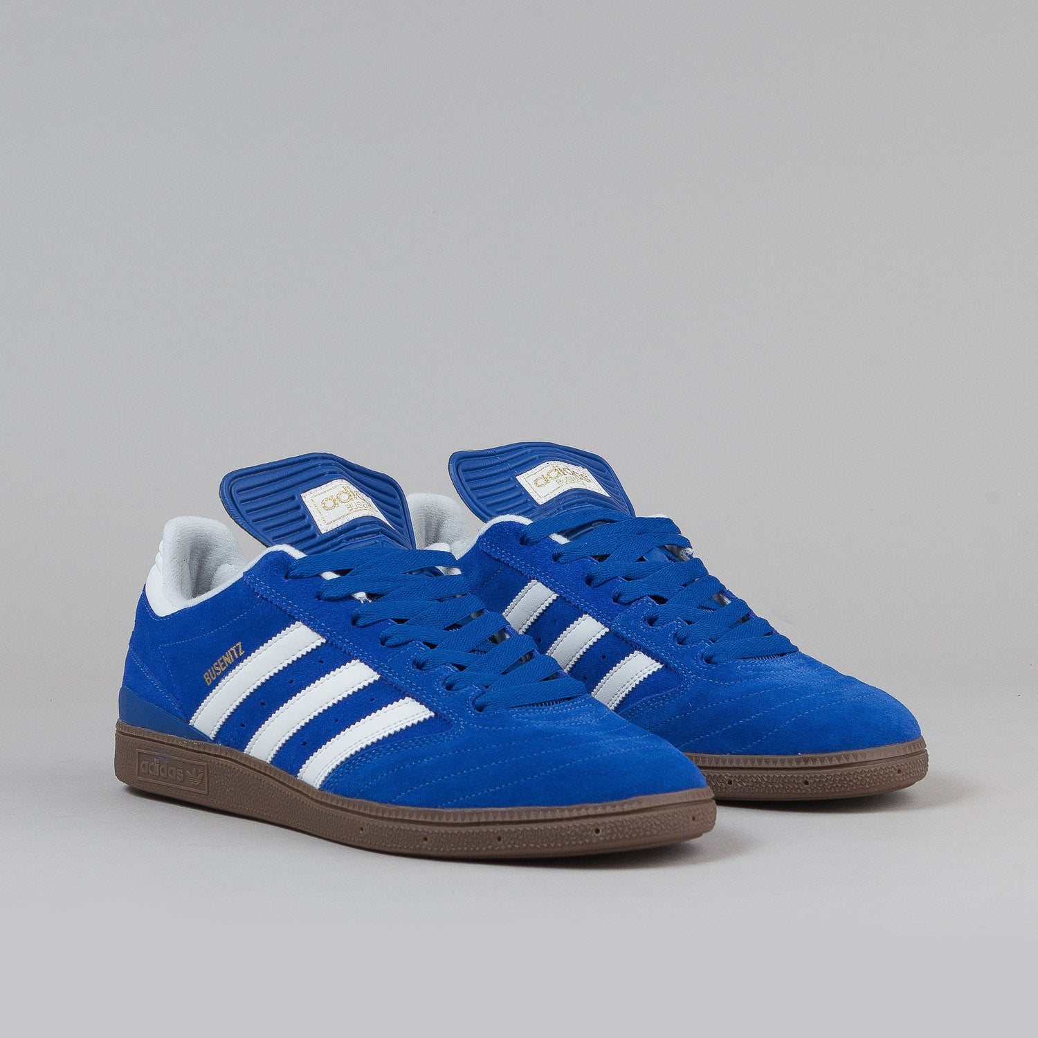 Adidas Busenitz Shoes - True Blue / White / Metallic Gold | Flatspot