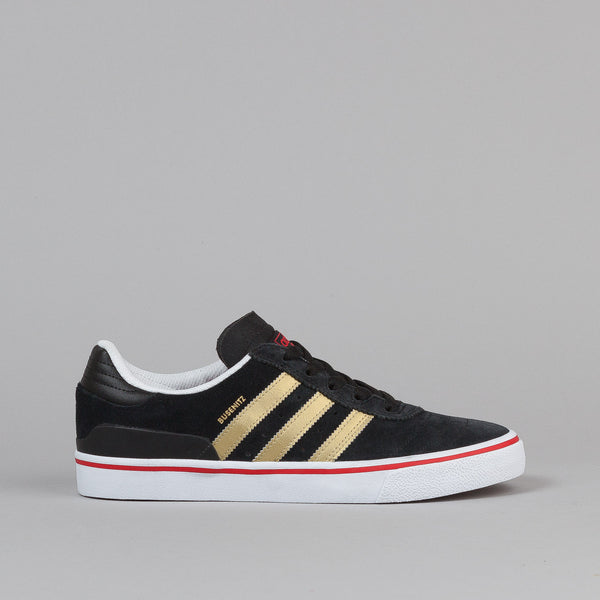 Adidas Busenitz Vulc Black1 / Metallic Gold / Light Scarlet | Flatspot