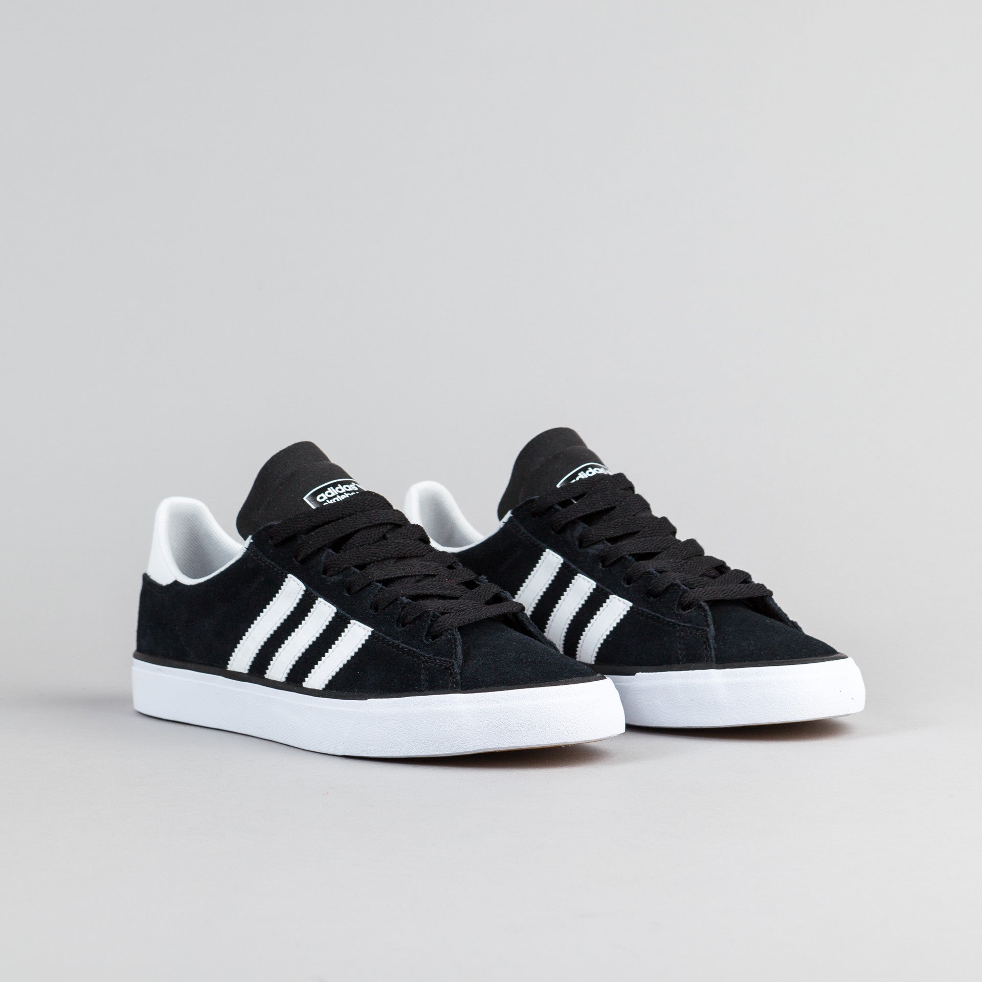 Adidas Campus Vulc 2.0 Shoes - Core Black / FTW White / Gum 3 | Flatspot