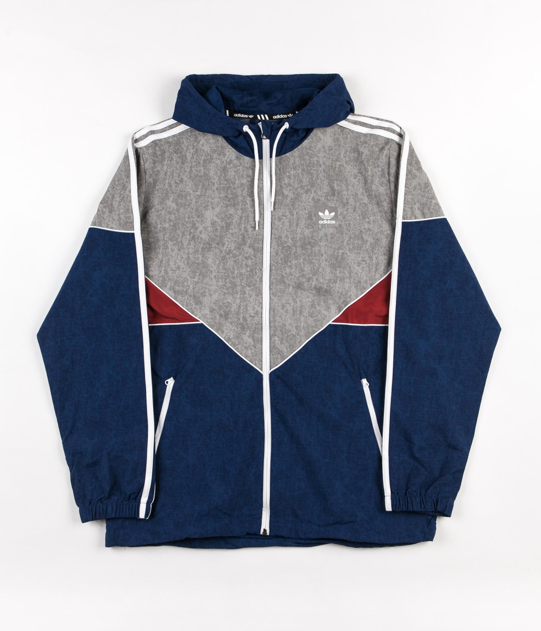 red and blue adidas jacket